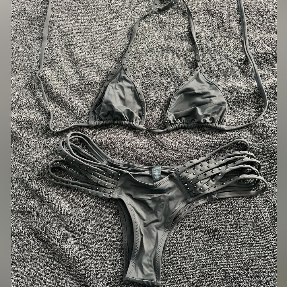 Skims Strappy Rhinestone Bikini
